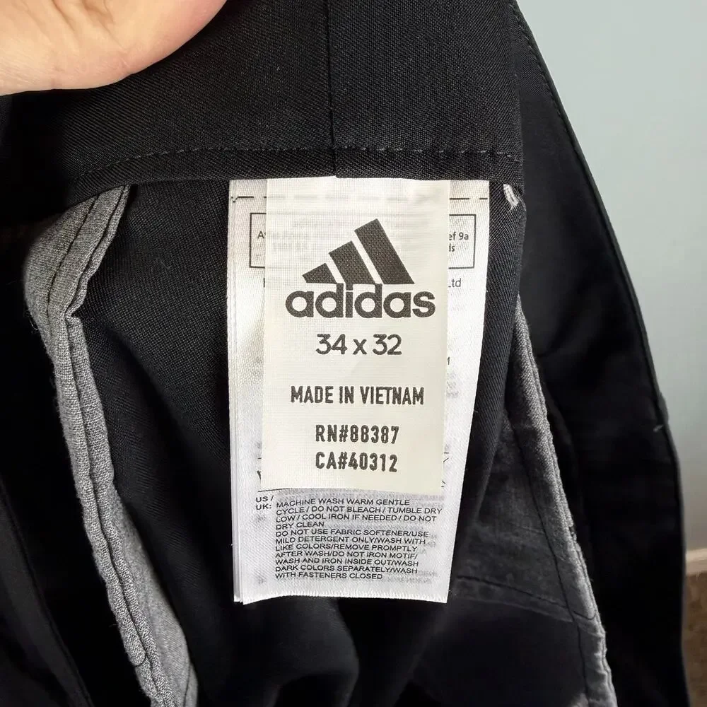 Adidas Men's Golf Performance Pants Black Size 34x32 DM3081